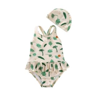 Baby Girl Princess One-Piece Swimsuit – Cute Infant Toddler Bathing Suit for Ages 1-3 – Ins Style Summer Swimwear
